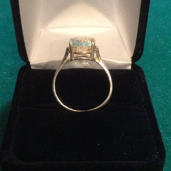 Unusual Aqua Aura Mystic Topaz Ring - Picture 6 of 13